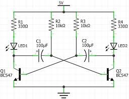 This ldr circuit diagram shows how you can make a light detector. Flip Flop Led Flasher Using Bc547 Transistors Lindevs