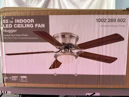 led indoor b nickle ceiling fan