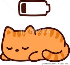 cute cartoon sleeping cat stock