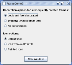 specifying window decorations jframe