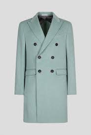 Double Ted Coat In Wool Light