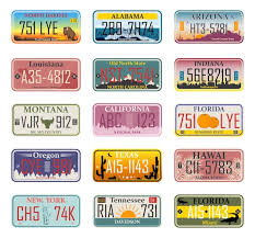 car plates vehicle license numbers of