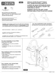 For kitchen touch2 o® faucets, there are a few ways to make them manual. Delta 980t Ss Dst Series Installation Manual Pdf Download Manualslib