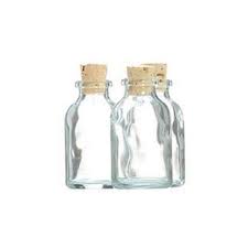 105 Mini Glass Bottles 6 Cm With Cork