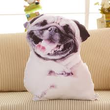 Funny 3d Dog Print Throw Pillow