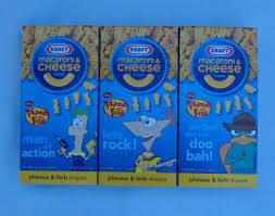 Disney Phineas and Ferb Shapes Kraft Macaroni and Cheese Dinner 3 Box Set  2012 | eBay