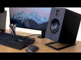 The best gaming computer desk: Kanto S6 Desktop Speaker Stands Black Pair Soundium Net