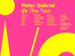 i o the tour announced petergabriel com