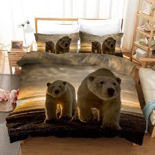 3d Polar Bear Duvet Cover Set Bedding