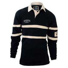 guinness rugby shirt black and tan