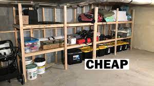 diy basement storage shelves easy