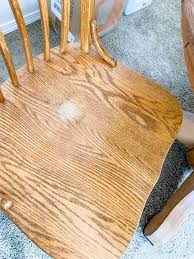 to refinish an old oak table and chairs