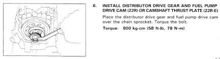 Torque all to 51 ft lbs 3. Torque Specs For 22r Heead Bolts And Cam