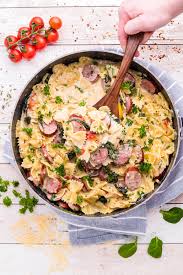 creamy sausage pasta recipe with kielbasa