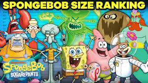 spongebob characters ranked by size