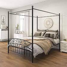 Queen Size Canopy Bed Frame