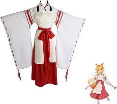Amazon.com: The helpful fox Senko Cosplay Costume Japanese Anime Red and  White Kimono Fox Cosplay Outfit for Halloween Carnival : Clothing, Shoes &  Jewelry