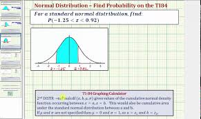 Ex 3 Find The Probability Of A Z Score Being Between Two Z Score On A Newer Ti84