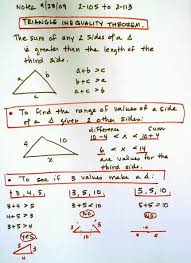 Triangle inequality theorem states that the sum of two sides is greater than third side. Triangle Inequality Notes Google Search Triangle Inequality Inequalities Anchor Chart Learning Worksheets