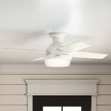 Whatever your reasons may be, a good budget option is one that will give you plenty of light as well. Hunter Fan 44 Dempsey Low Profile 4 Blade Led Flush Mount Ceiling Fan With Remote Control And Light Kit Included Reviews Wayfair Ca