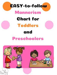 Mannerism And Behavioral Chart For Toddlers And Preschoolers