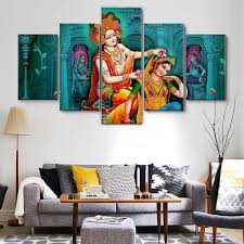 Radha Krishna Painting Art 5 Pieces