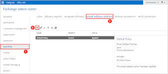 email address policy in exchange server