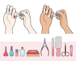 manicure and equipment for nail salon
