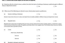 This Is The School Uniform Questionnaire Parents Are Being Sent