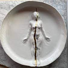 Figure Sculpture Wall Hanging Platter