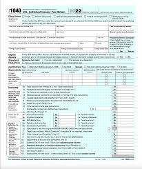 form 1040 u s individual tax return