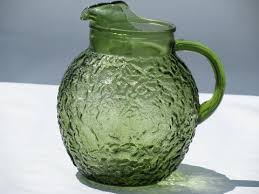 Milano Vintage Glass Pitcher Footed