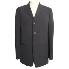 Wool Suit Armani Collezioni Black Size 48 It In Wool 6241830