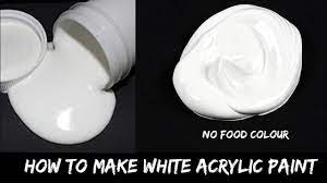 Homemade white acrylic paint ll How To make white acrylic paint at home  (without food color) - YouTube