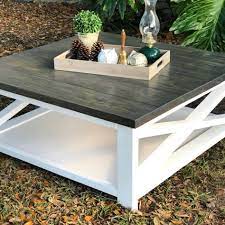 X Style Square Coffee Table In Fancy
