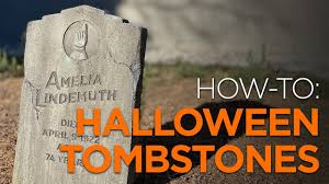 realistic halloween tombstones