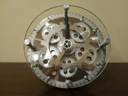 Table Wall Moving Gear Clock