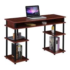 Convenience concepts designs2go black student desk 131436. Designs2go No Tools Student Desk In Cherry Wood Finish And Black Poles 131436chbl