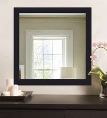 framed square decorative wall mirror