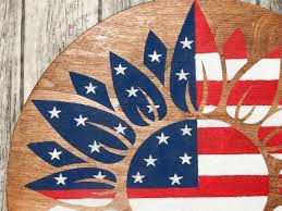 American Flag Wood Americana Crafts