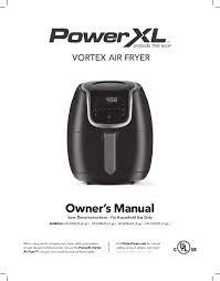 user manual powerxl vortex air fryer hf