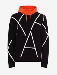 We are thrilled to introduce the armani exchange spring summer 2021 advertising campaign shot in black and white by adriano russo. Armani Exchange Sweatshirt With Contrasting Hood Hoodie For Men A X Online Store