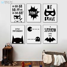 Little boys are just superheros in disguise vinyl wall art decal sticker. Black And White Superhero Batman Mask Quote Game Posters Prints Nordic Boy Kids Room Wall Art Pictures Home Deco Canvas Painting Alley Corner Nordic Wall Decor Home Decor