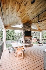 Cozy Outdoor Living Covered Deck With