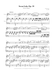 Swan lake violin excerpt (suite no. Tchaikovsky Theme For Swan Lake Op 20 Scene Finale Sheet Music For Violin 8notes Com