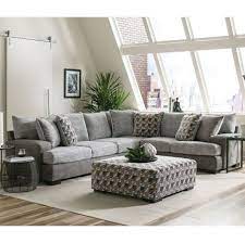 Alannah Sectional In Gray Light Gray