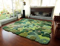 unique wool rugs that bring soft moss