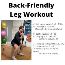back friendly leg workout