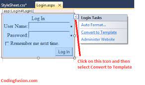 styling asp net login control with