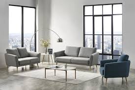 divani casa benham modern grey blue
